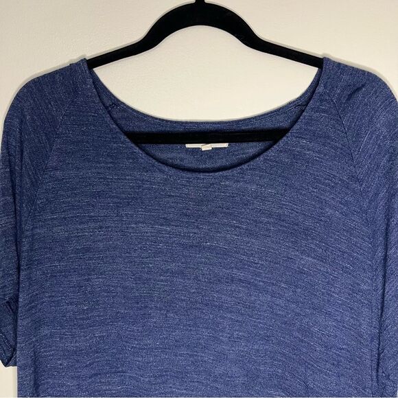Madewell Blue Heathered Relaxed Fit Top - Size L - Picture 3 of 5